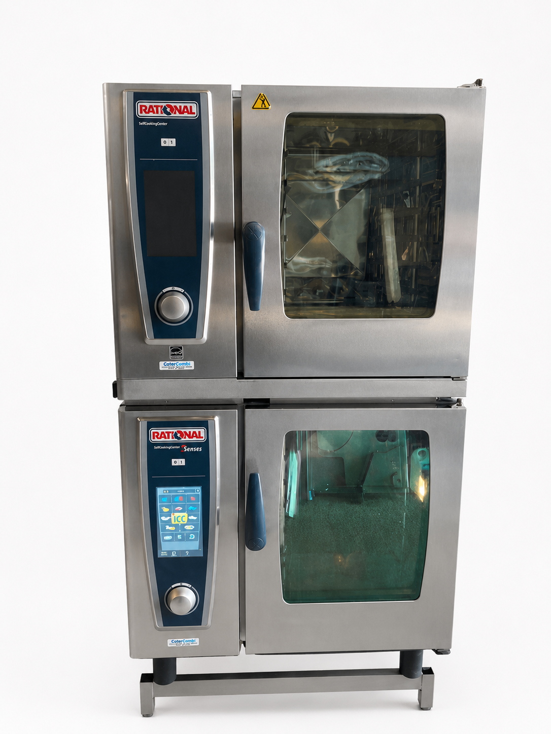 Stacked SCCWE 6 Grid Electric. Two Rational Combi Ovens